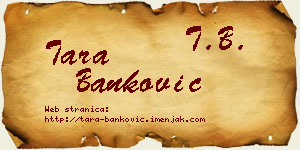 Tara Banković vizit kartica